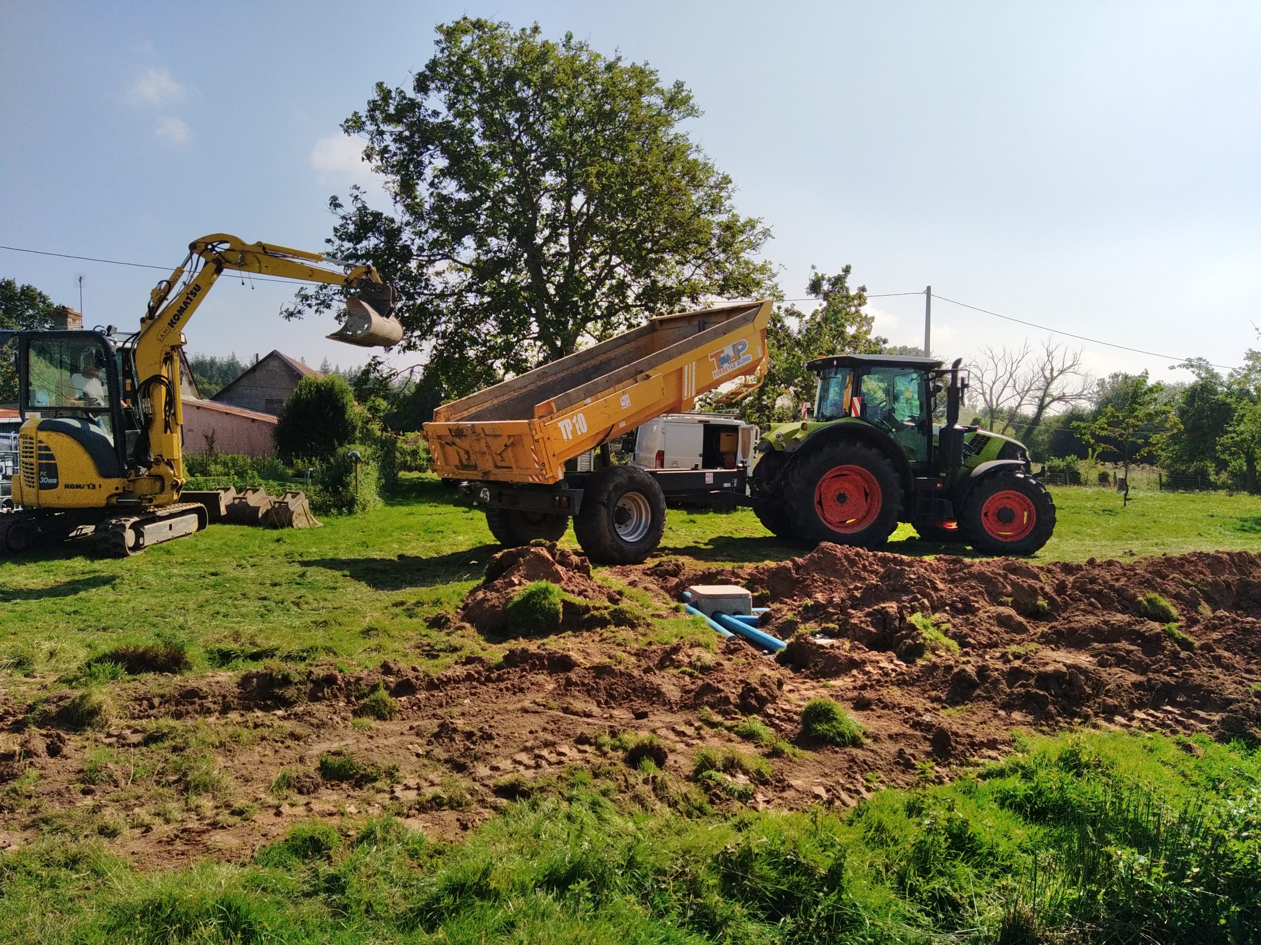 Épandage à très faible profondeur