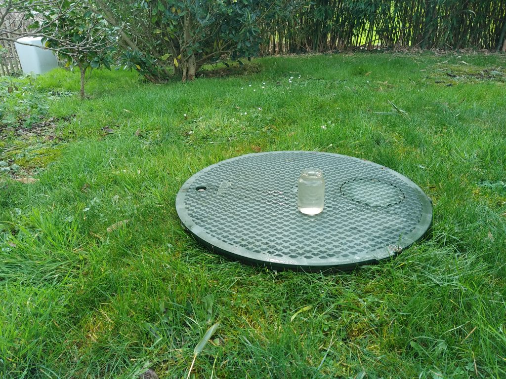 Rejet d'une micro-station d'épuration Graf Klaro Quick 8 EH