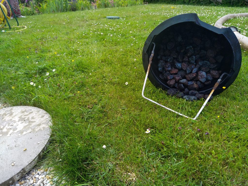 Lavage du préfiltre à pouzzolane