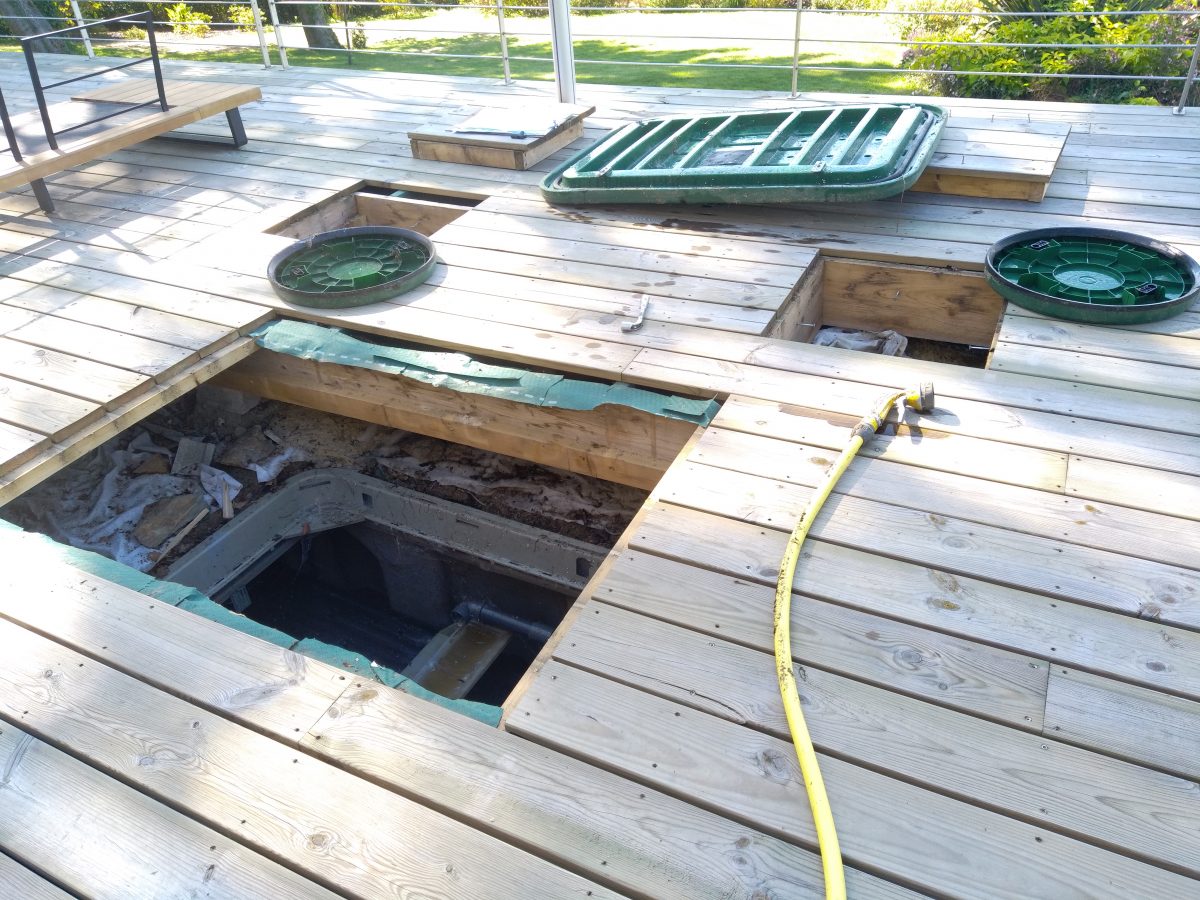 Filtre compact sous terrasse