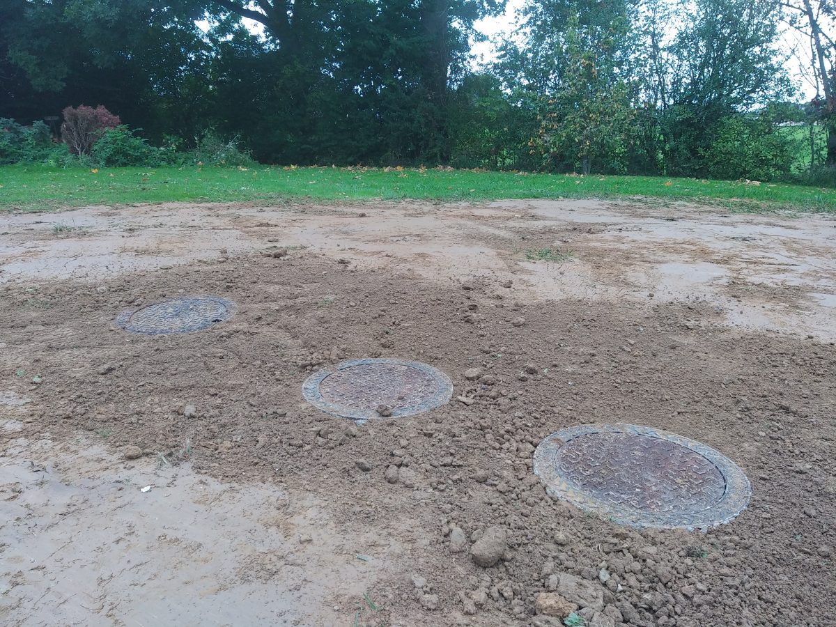 Couvercle de fosse cassé