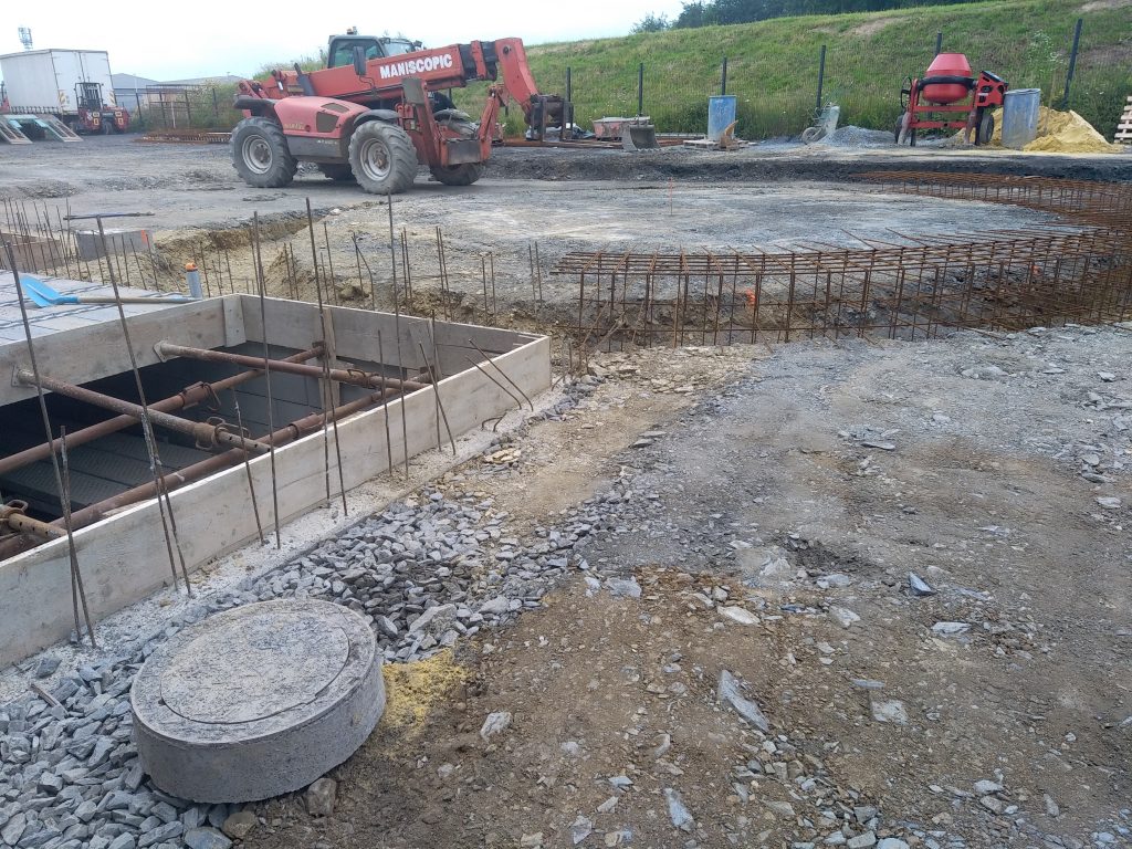 Trémie souterraine pour silo de stockage de granulés de bois