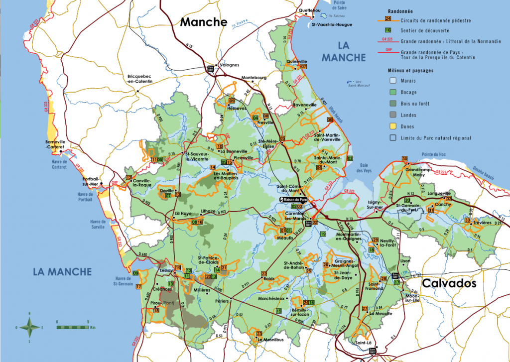 Cartographie Parc des Marais du Cotentin et du Bessin