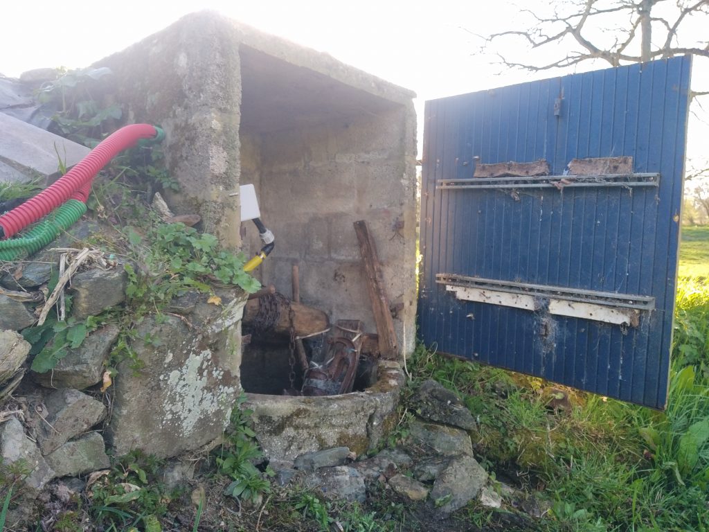 Pompage dans un puits de surface