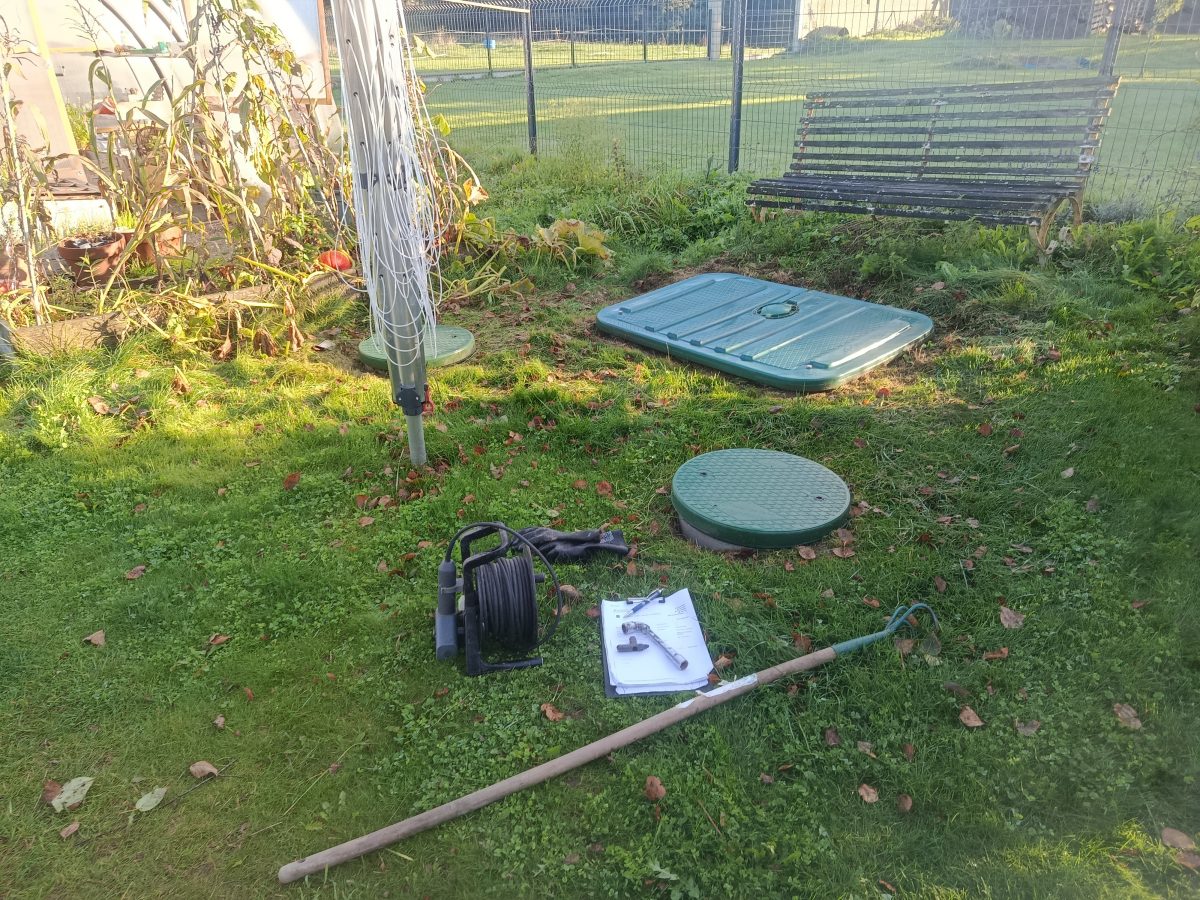 Entretien filtre compact Ecoflo PE2 pack 5 EH sortie haute avec pompe intégrée