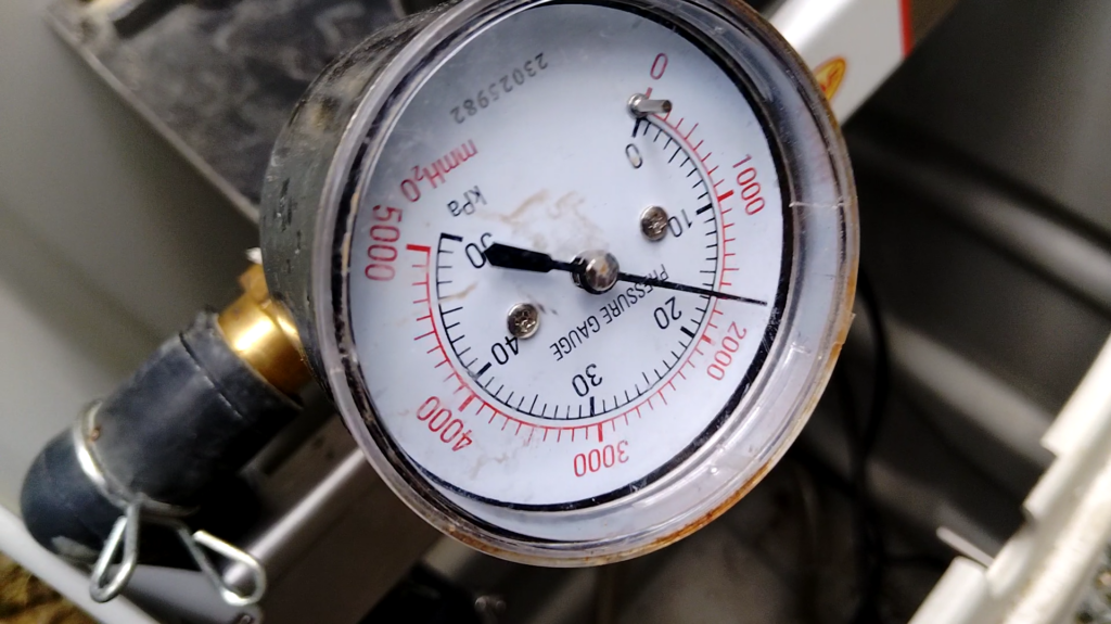 Mesure de la pression de service