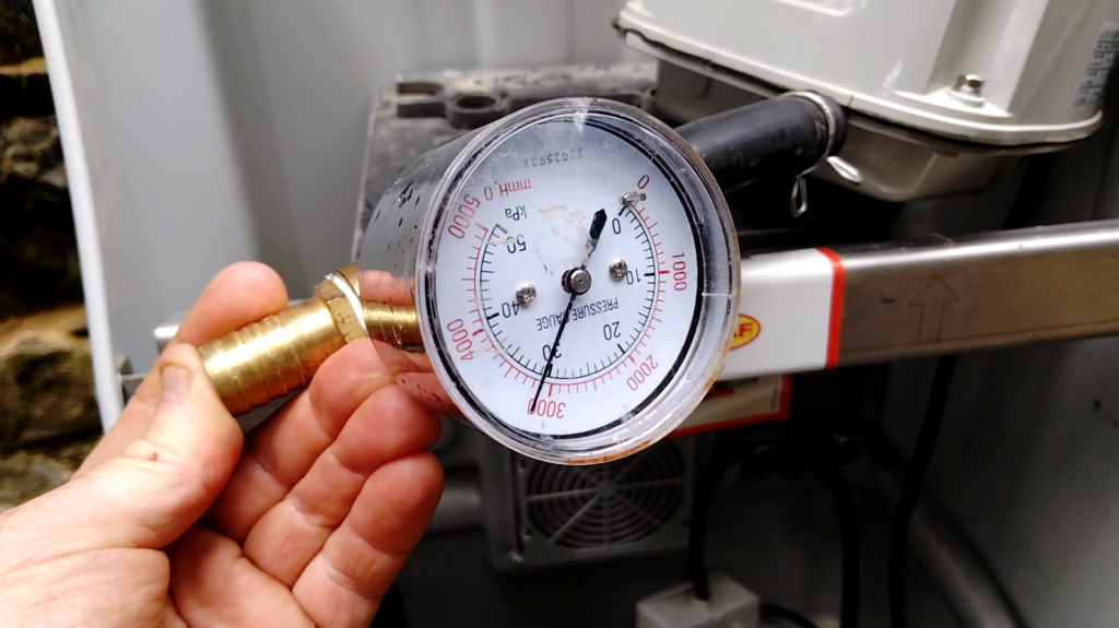 Mesure de la pression max.