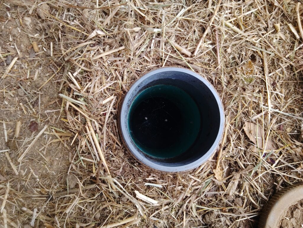 Vérification de la zone d'infiltration des eaux traitées