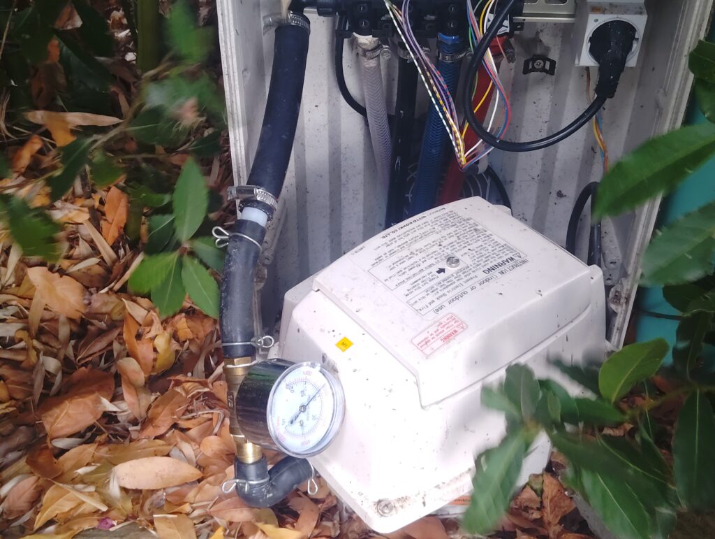 Mesure de la pression de service