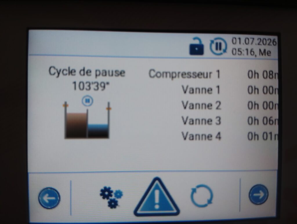 Affichage de la nouvelle version de l'automate KLcontrol S